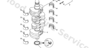 Genuine Yamaha 67F114110000 - Crankshaft - Supplied by Flood Marine