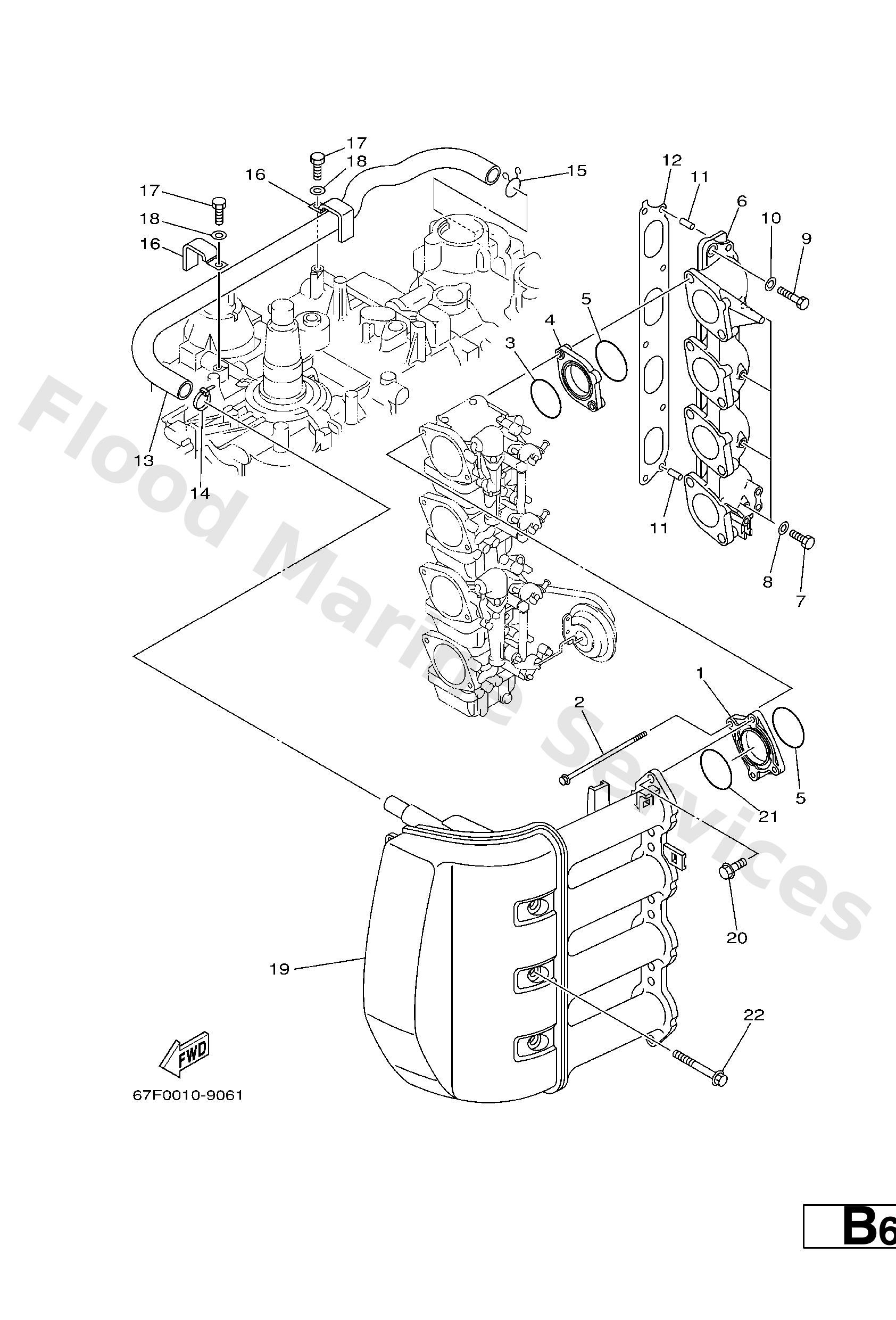 Yamaha 67F144400000 Silencer assy, intake