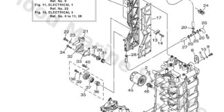 Genuine Yamaha 67F151000400 - Crankcase assy - Supplied by Flood Marine