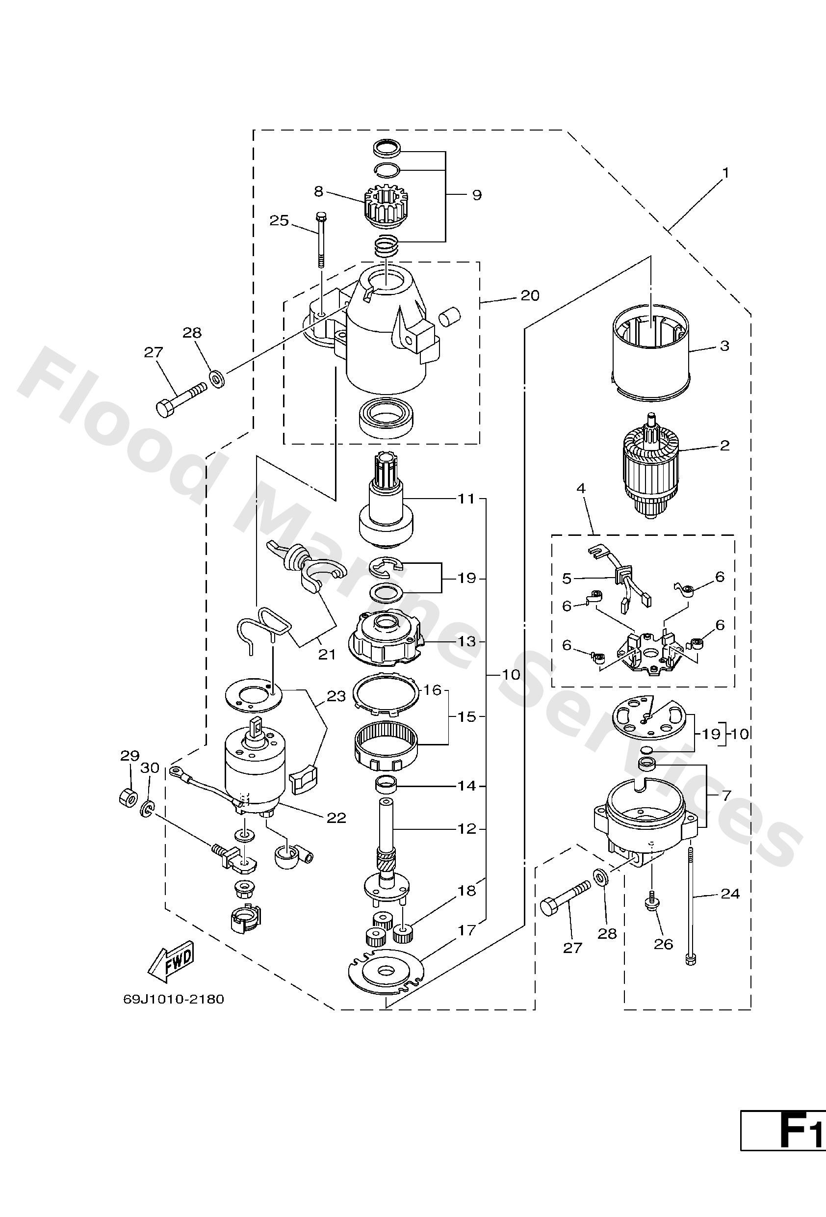 Yamaha 67F818910000 Gear, ring