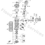 Genuine Yamaha 68F114110100 - Crankshaft - Supplied by Flood Marine