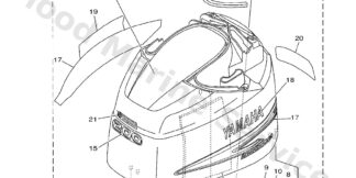 Genuine Yamaha 68F42610504D - Top cowling assy - Supplied by Flood Marine