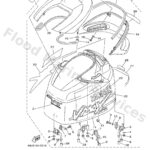 Genuine Yamaha 68J42610N1NA - Top cowling assy - Supplied by Flood Marine