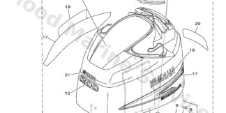 Genuine Yamaha Top cowling Assembly