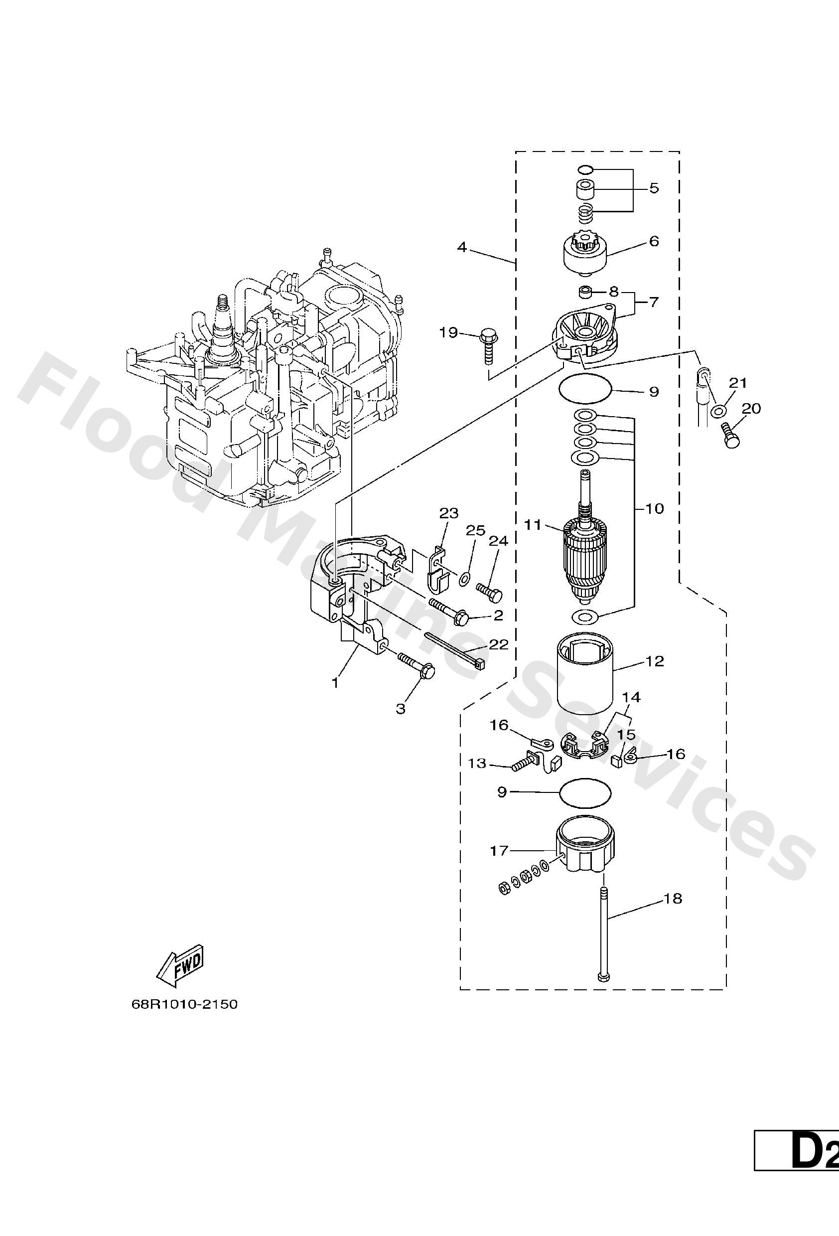 Yamaha 68T818570000 Pinion stopper set