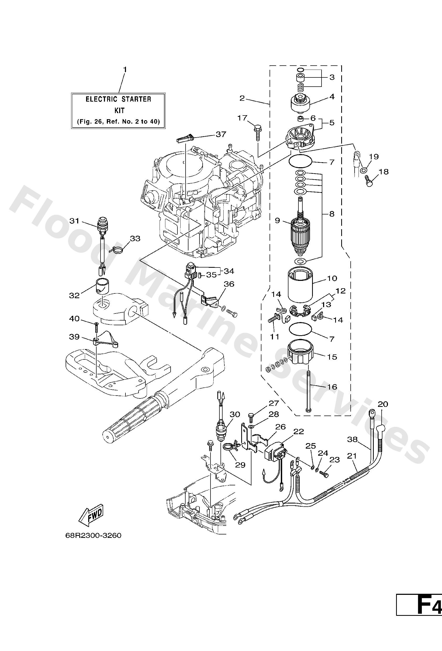 Yamaha 68T821710000 Stay, fuse box