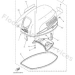 Genuine Yamaha 68U42610124D - Top cowling assy - Supplied by Flood Marine