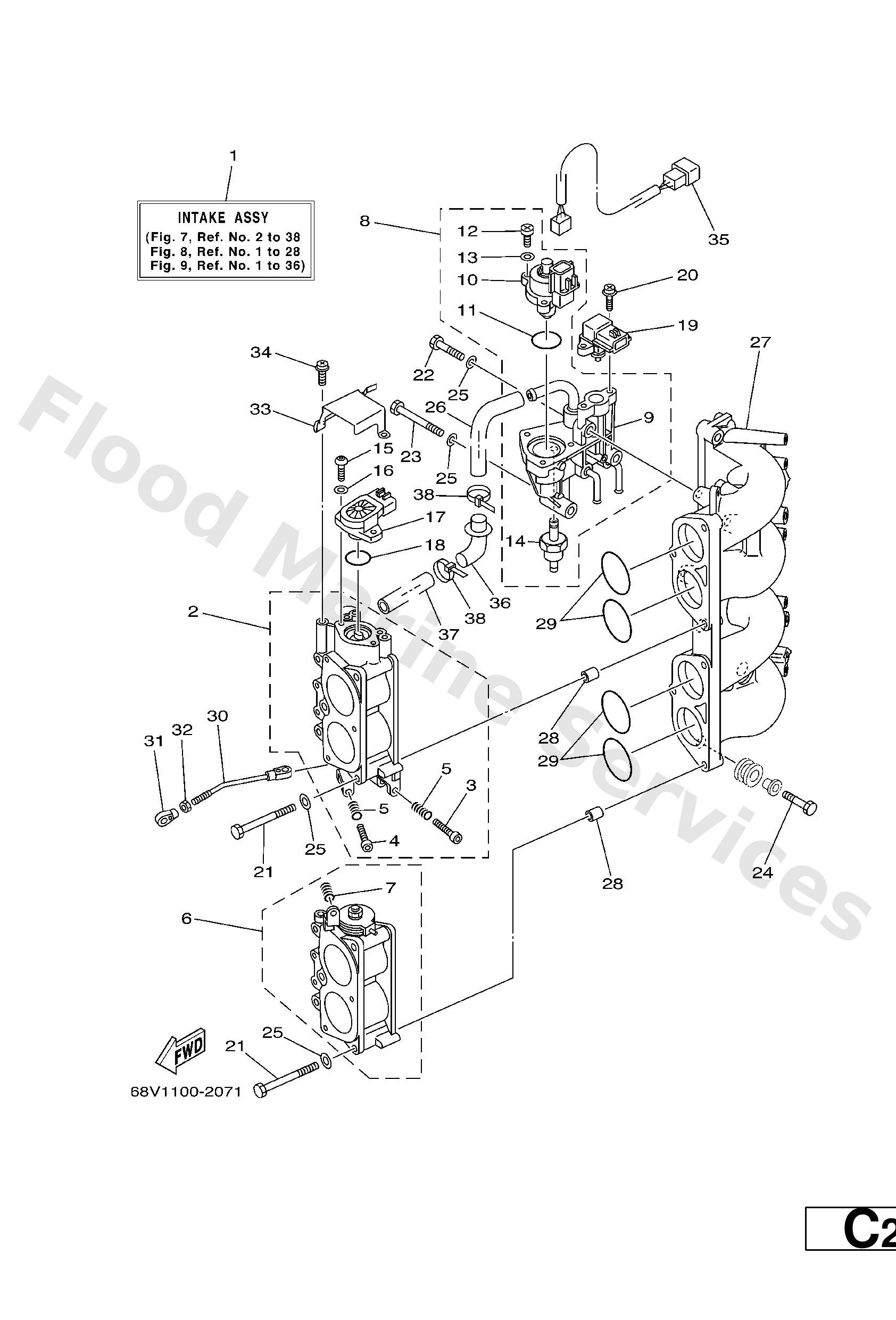 Yamaha 68V1441J0000 Pipe, silencer