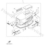 Genuine Yamaha 69742610404D - Top cowling assy - Supplied by Flood Marine