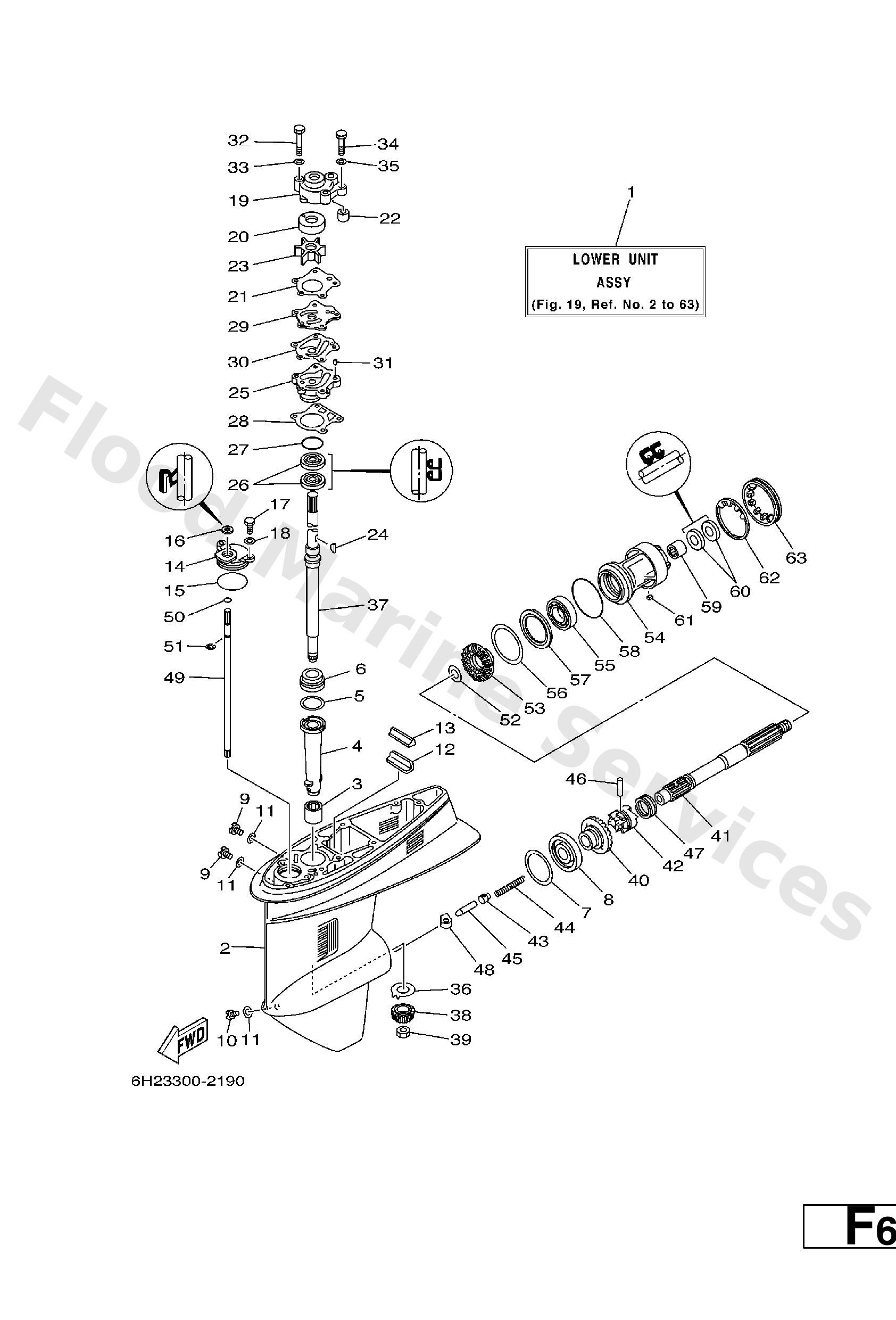 Yamaha 69745311024D Casing, lower