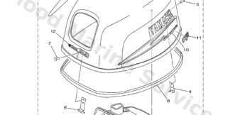 Genuine Yamaha Top cowling Assembly