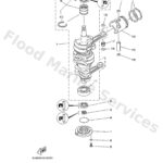 Genuine Yamaha 69DW11400100 - Crankshaft assy - Supplied by Flood Marine