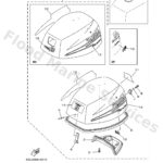 Genuine Yamaha 69G42610B04D - Top cowling assy - Supplied by Flood Marine