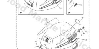 Genuine Yamaha Top cowling Assembly