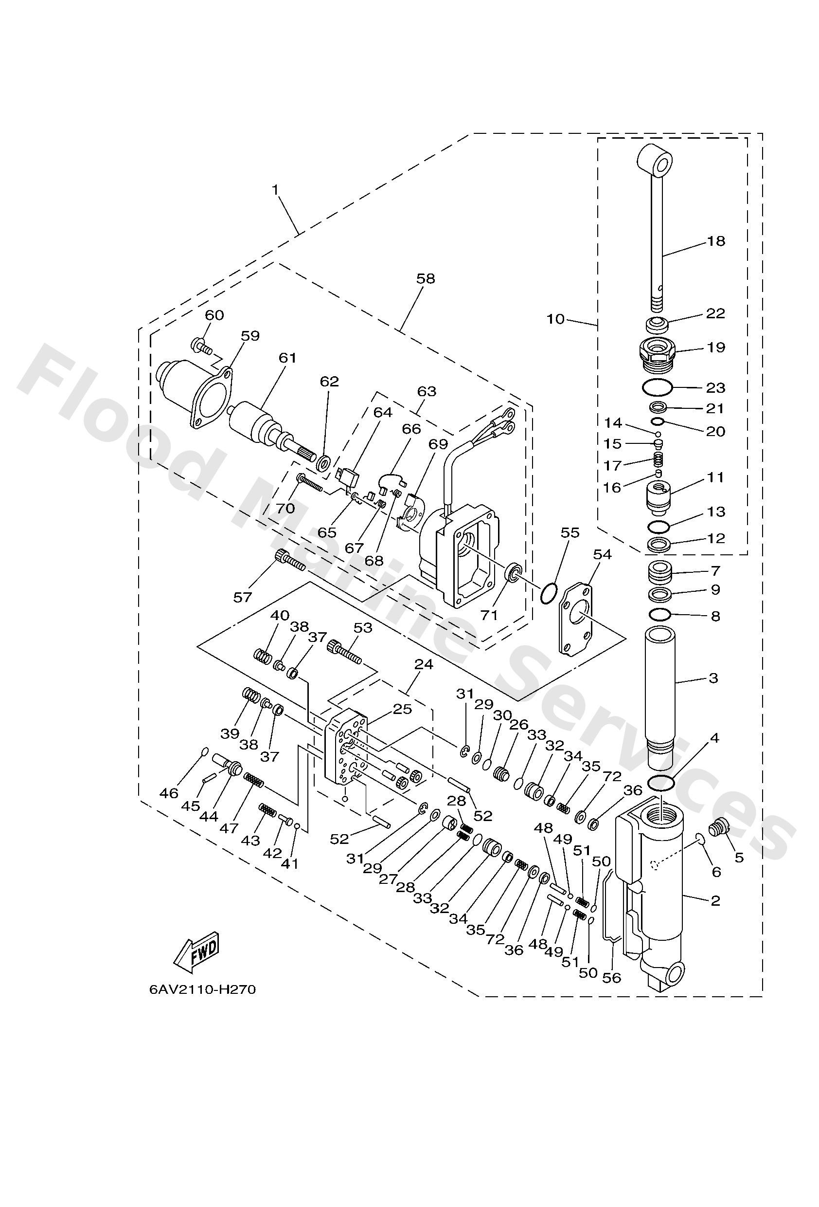 Yamaha 69G438800100 Motor assy