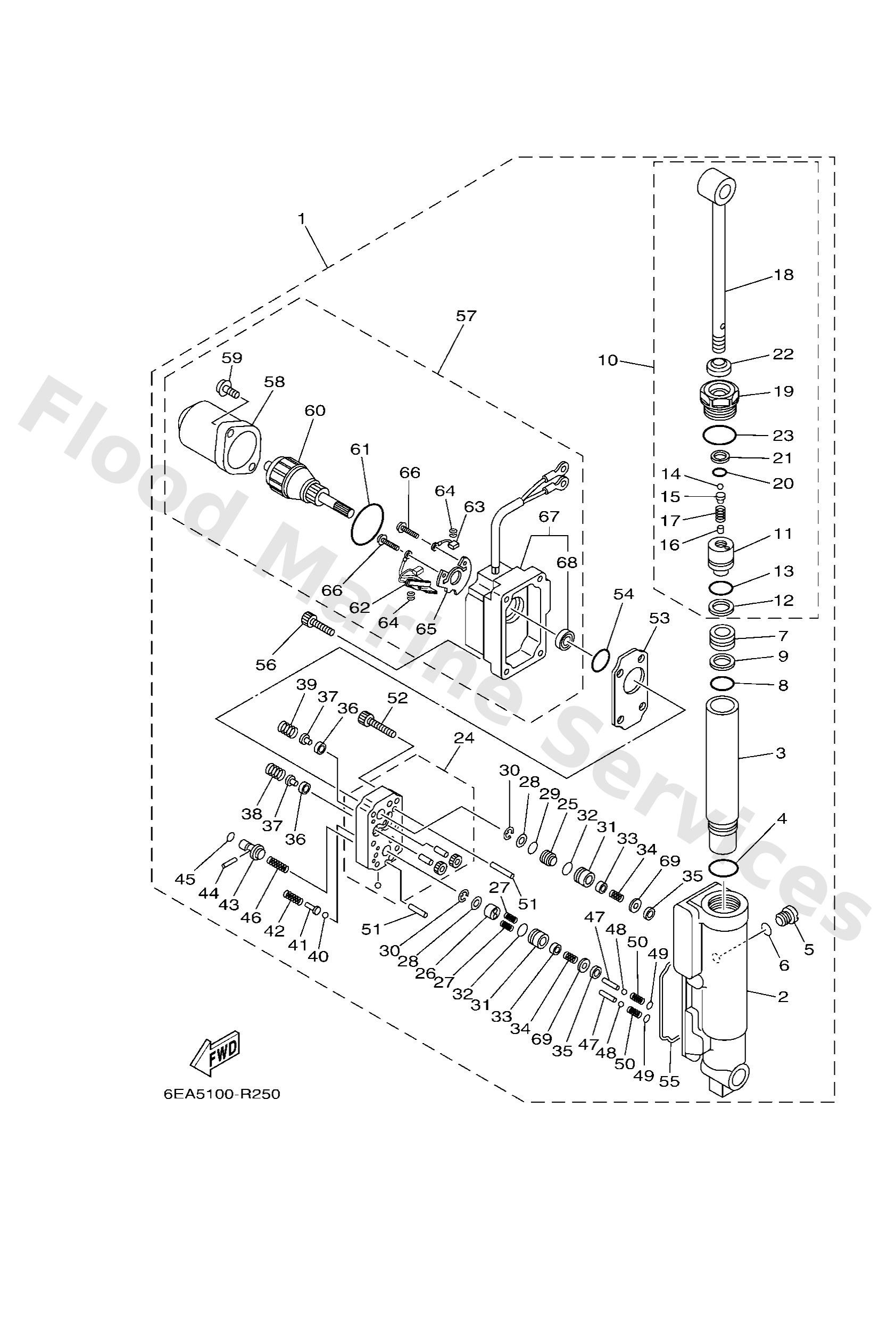 Yamaha 69G438801000 Motor assy