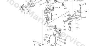 Genuine Yamaha Handle gear shift Assembly