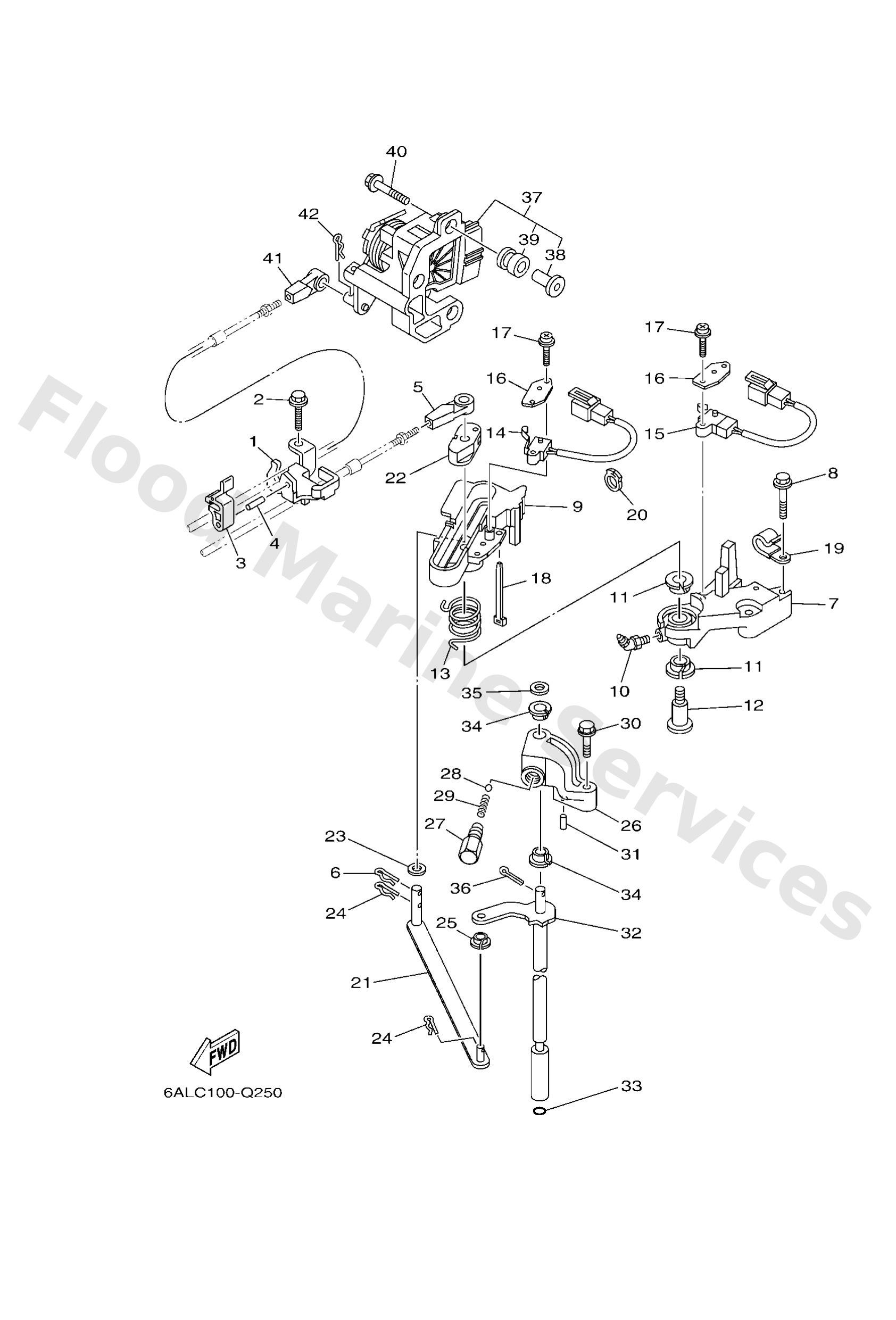Yamaha 69J441201200 Handle gear shift assy