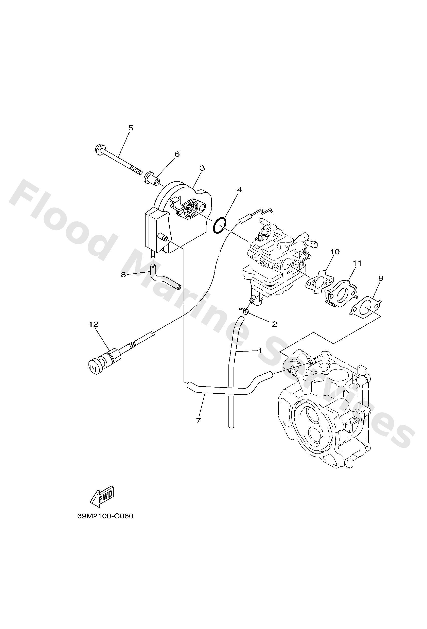 Yamaha 69M144400100 Silencer assy, intake
