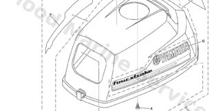 Genuine Yamaha Top cowling Assembly