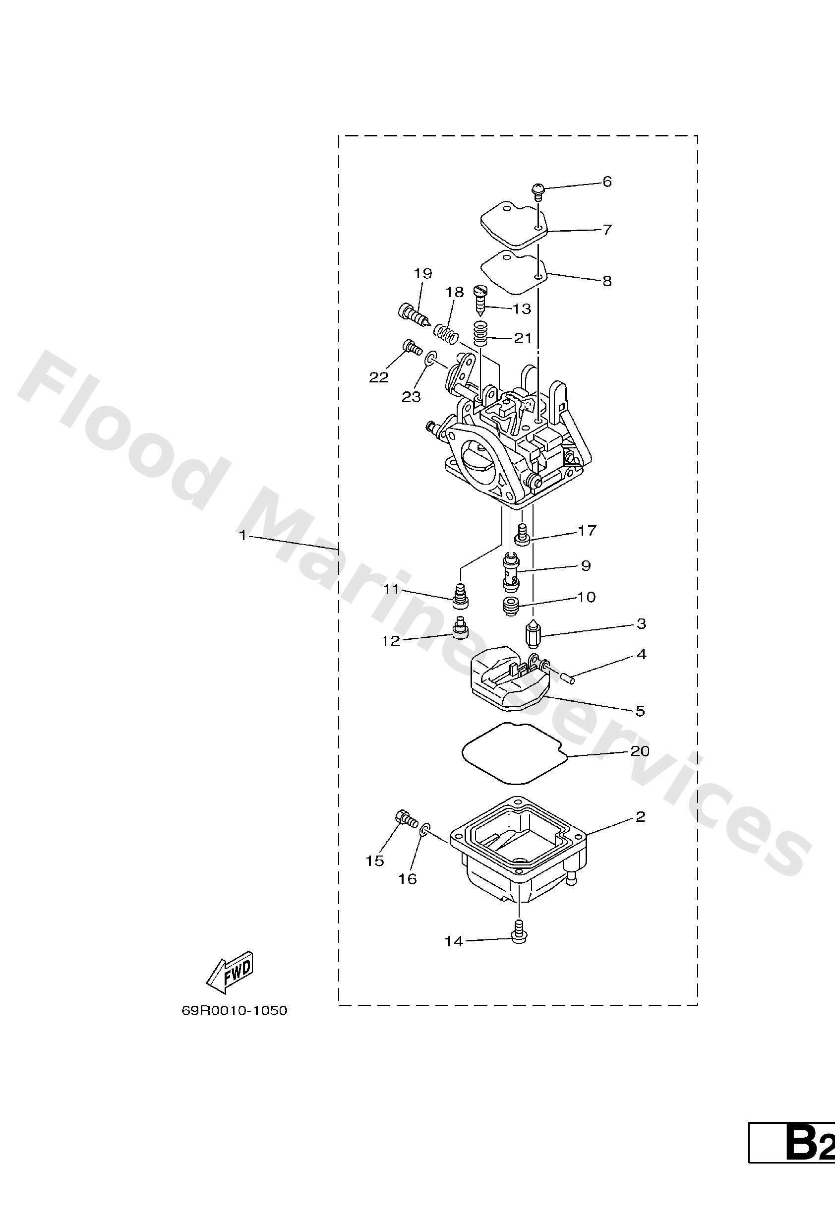 Yamaha 69P143010000 Carburetor assy 1