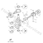 Genuine Yamaha 69W116310197 - Piston (std) - Supplied by Flood Marine