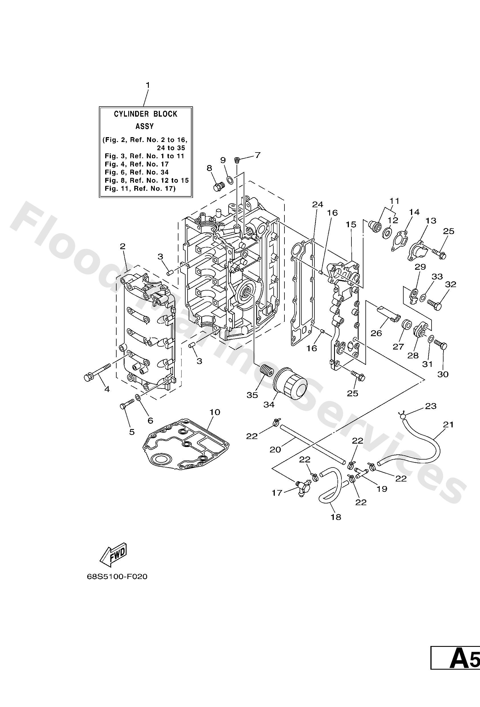 Yamaha 69W15100101S Crankcase assy