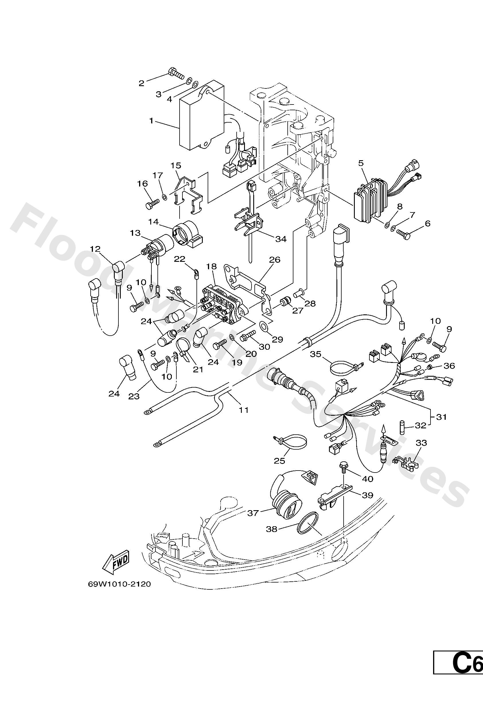 Yamaha 69W855400000 C.d.i. unit assy