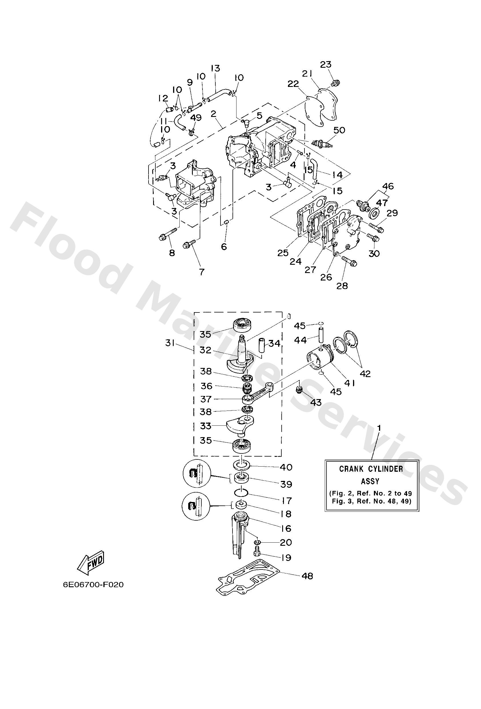 Yamaha 6E3151000200 Crankcase assy