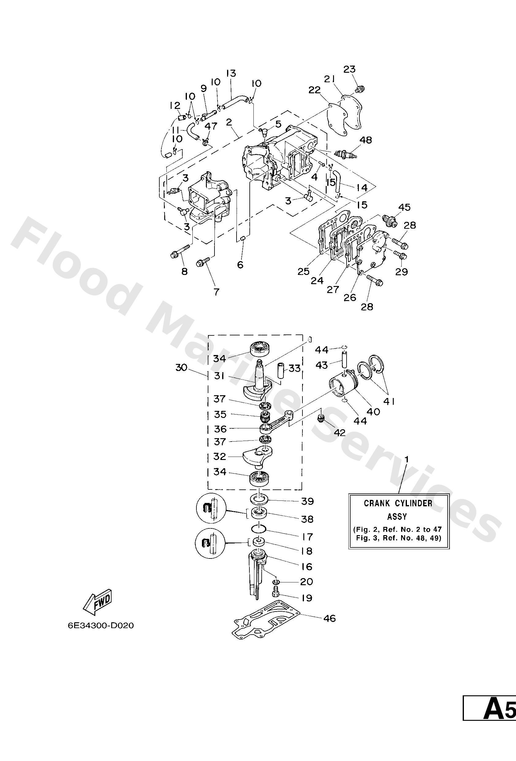 Yamaha 6E315100021S Crankcase assy