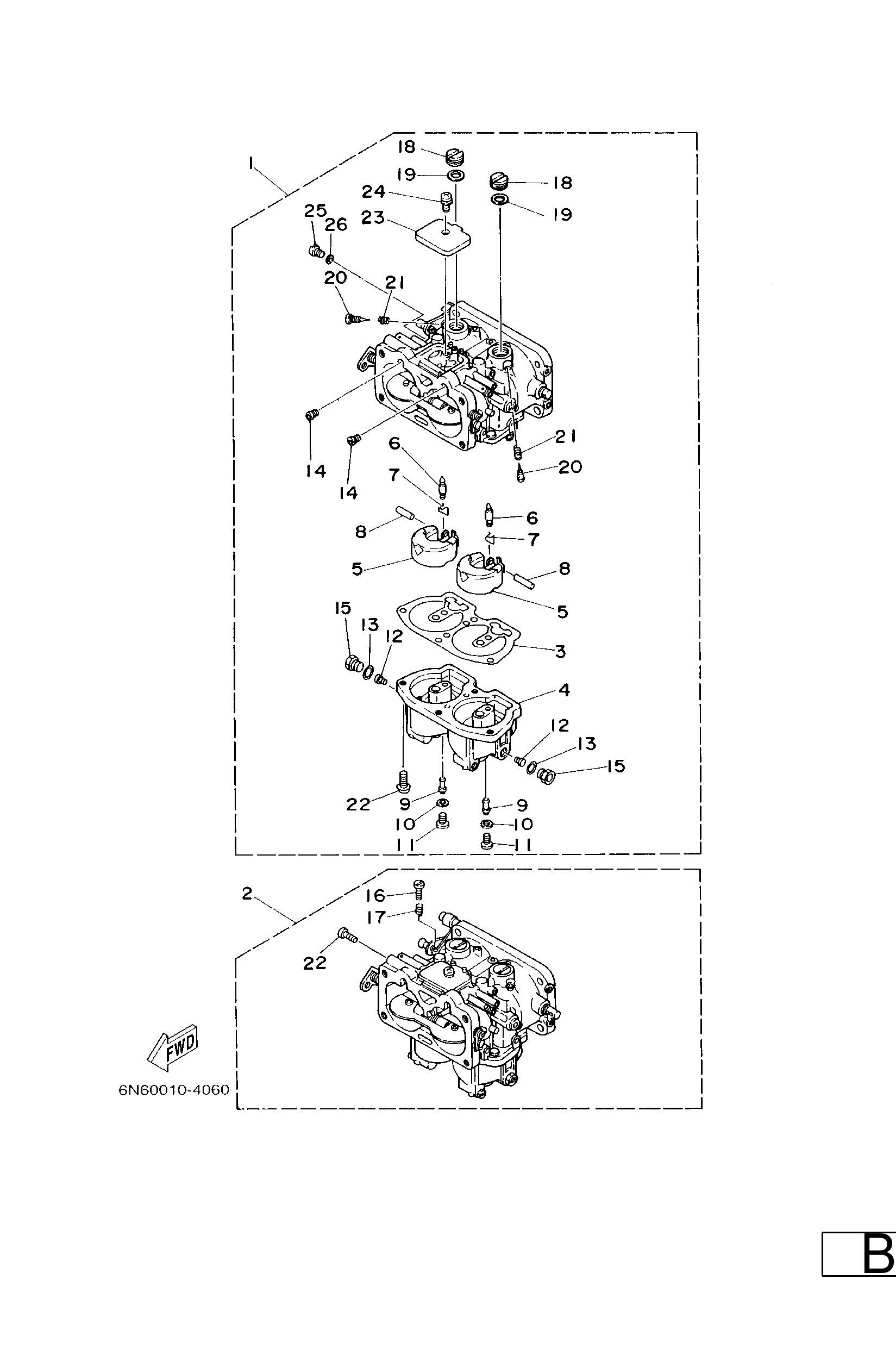 Yamaha 6E5143021500 Carburetor assy 2