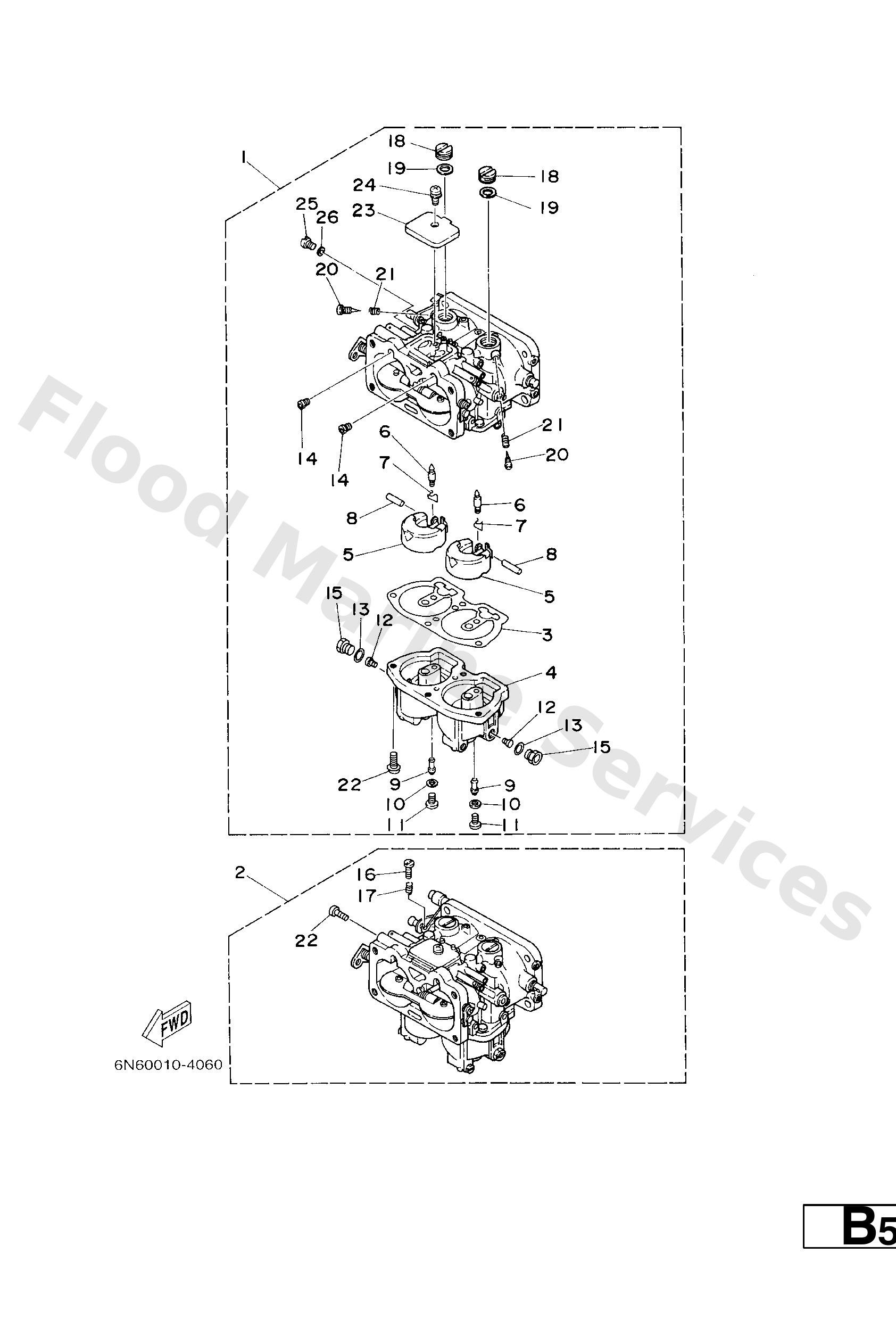 Yamaha 6E5143021600 Carburetor assy 2