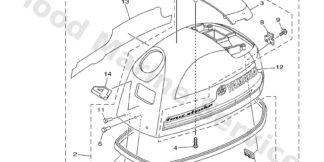 Genuine Yamaha Top cowling Assembly