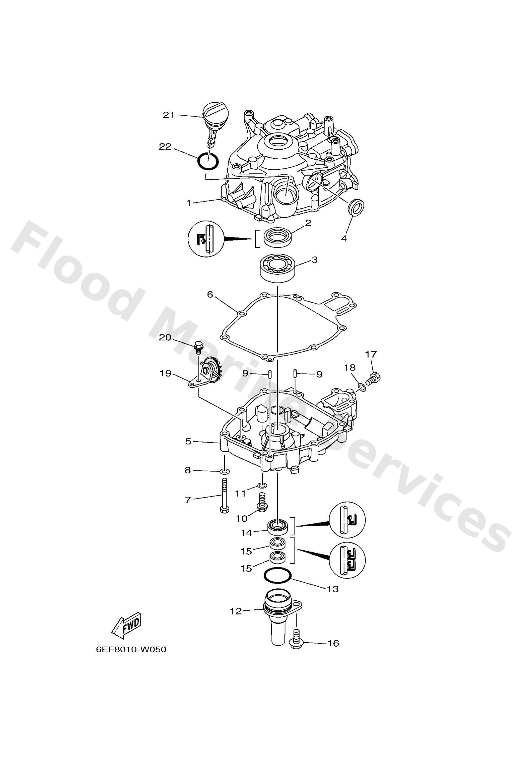 Yamaha 6EGE5111001S Crankcase 1