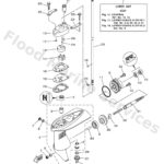 Genuine Yamaha 6EGG5300018D - Lower unit assy - Supplied by Flood Marine