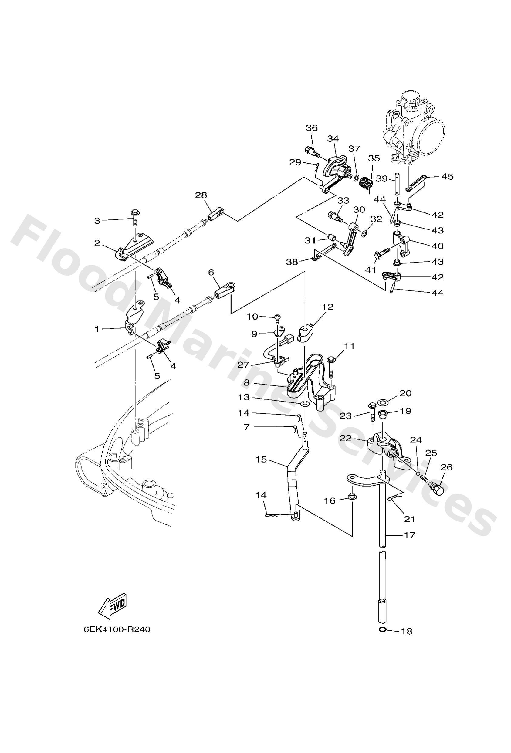 Yamaha 6EK441200100 Handle gear shift assy