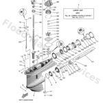 Genuine Yamaha 6EK45300038D - Lower unit assy - Supplied by Flood Marine