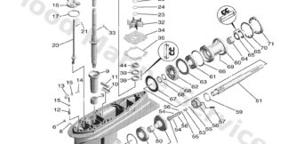 Genuine Yamaha 6EK45300038D - Lower unit assy - Supplied by Flood Marine