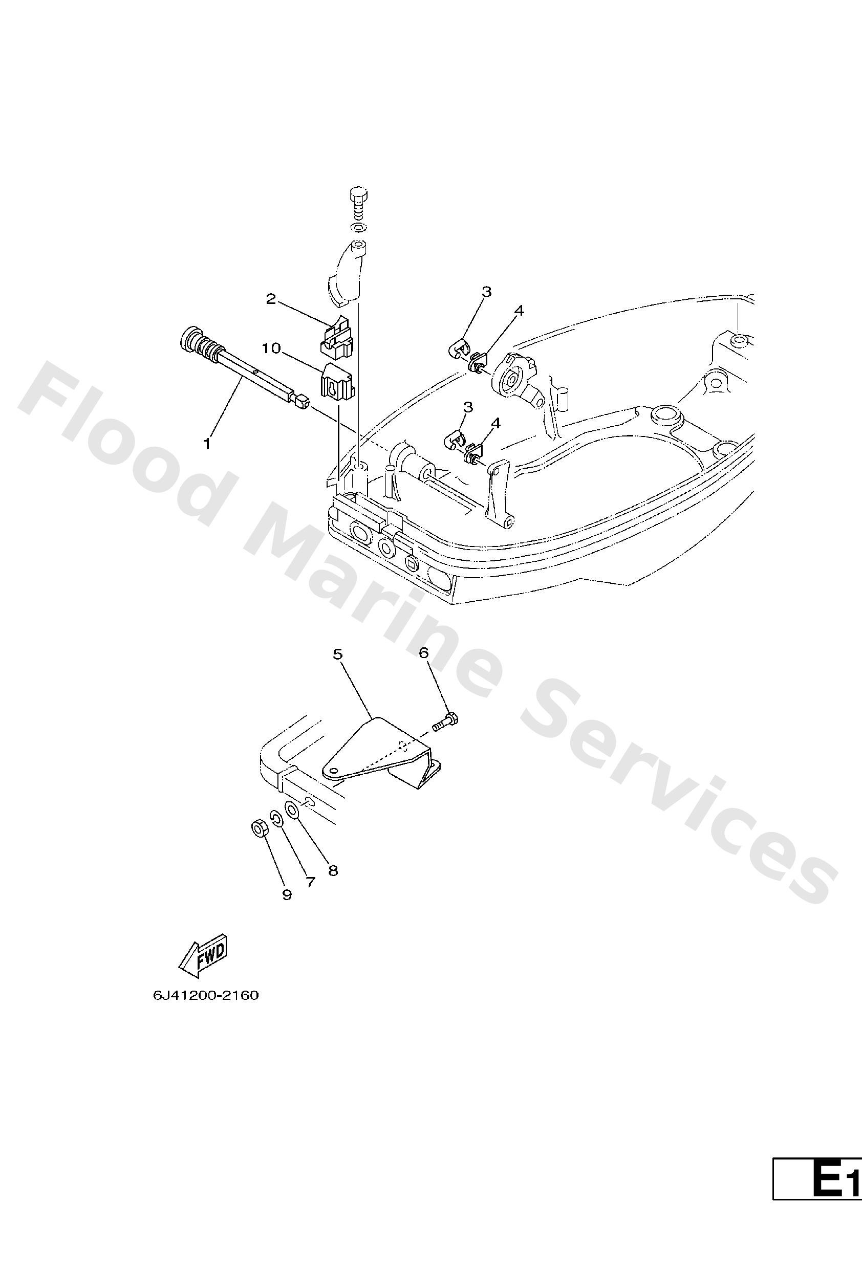 Yamaha 6F5441115000 Handle, gear shift