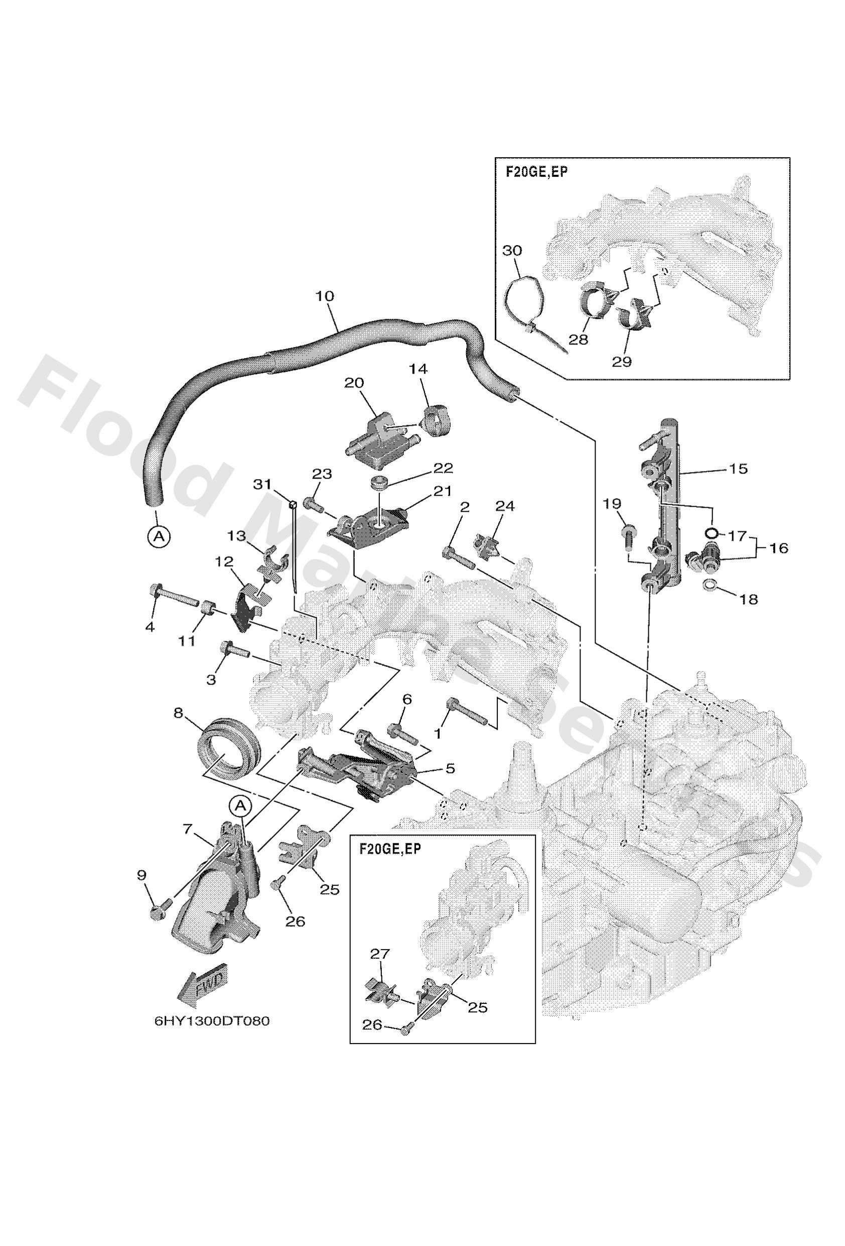 Yamaha 6FM144401000 Silencer assy, intake