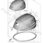 Genuine Yamaha 6FM4261A0100 - Top cowling w/o graphics - Supplied by Flood Marine