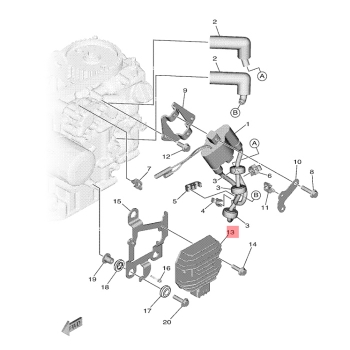 Yamaha 6FM819600000 Rectifier & regulator assy