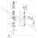 Genuine Yamaha 6FP818000100 - Starting motor assy - Supplied by Flood Marine