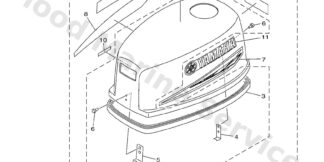 Genuine Yamaha Top cowling Assembly