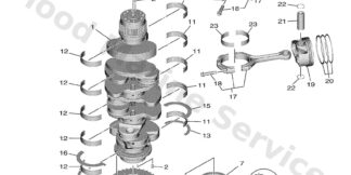 Genuine Yamaha 6GR114110000 - Crankshaft - Supplied by Flood Marine