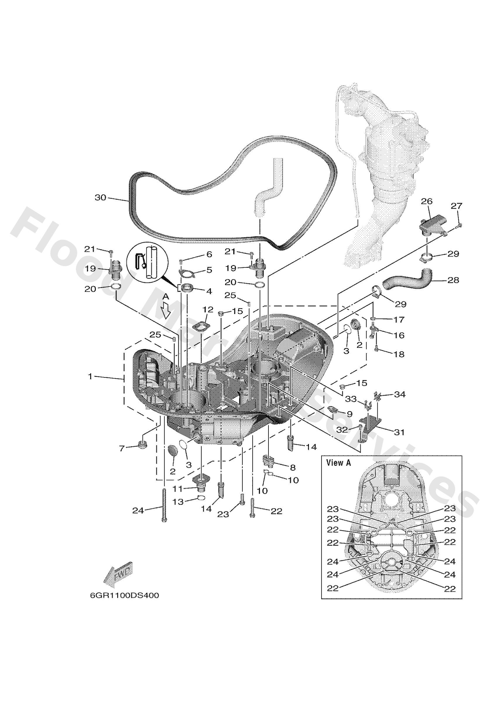 Yamaha 6GR147530000 Silencer, exhaust
