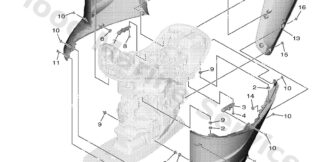 Genuine Yamaha Cover, upper casing