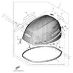 Genuine Yamaha 6GX426101000 - Top cowling assy - Supplied by Flood Marine