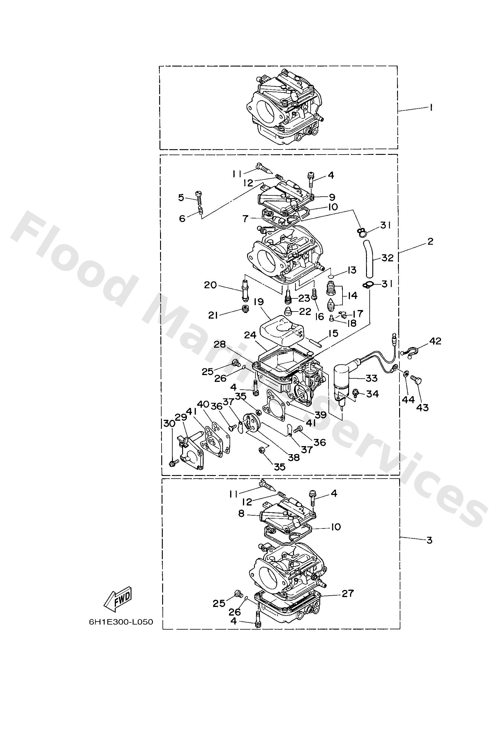 Yamaha 6H0143020800 Carburetor assy 2