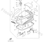 Genuine Yamaha 6H042610B08D - Top cowling assy - Supplied by Flood Marine